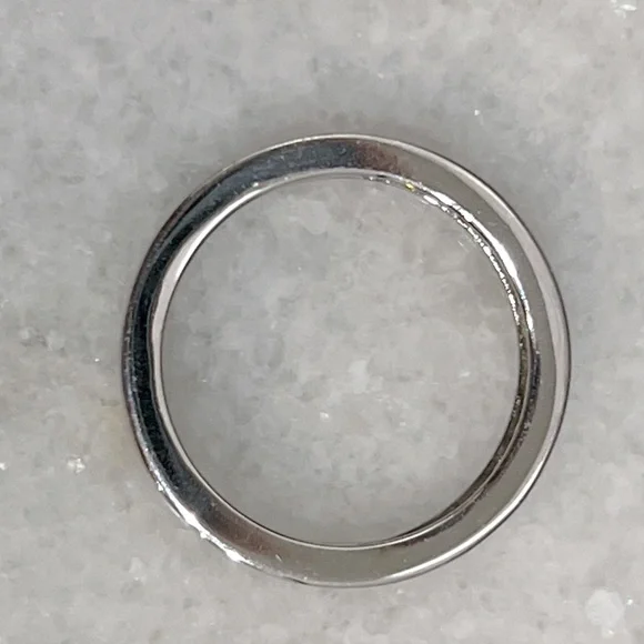 Sterling Silver CZ Princess Cut Eternity Band - Picture 9 of 10